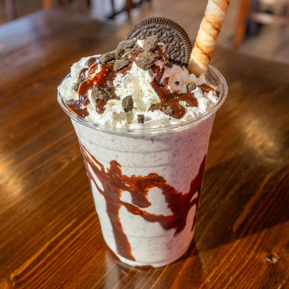 Oreo shake with whipped cream